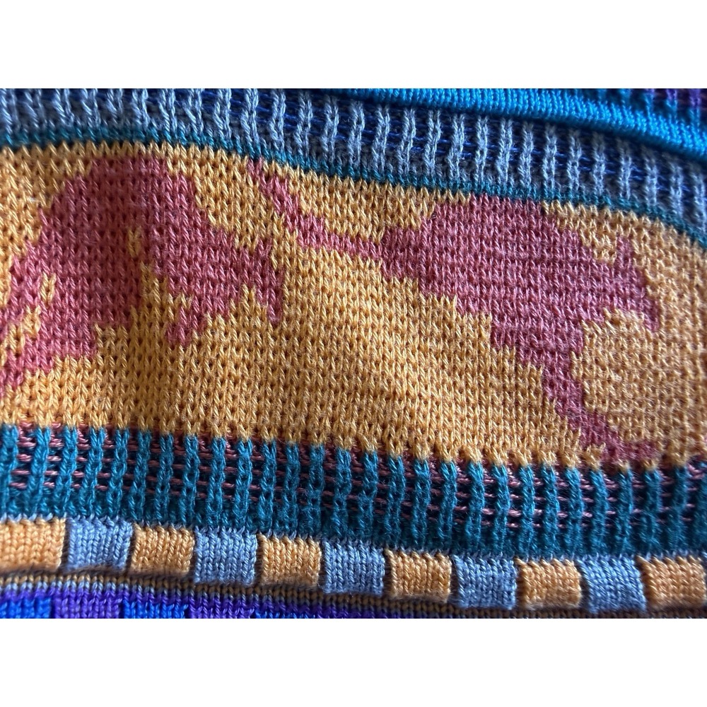 Vintage HySport Australia 100% Cotton Cardigan Sweater Men's Size 14 Coogi Style - Picture 11 of 16